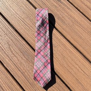 Vintage Yves Saint Laurent Red Plaid Tie